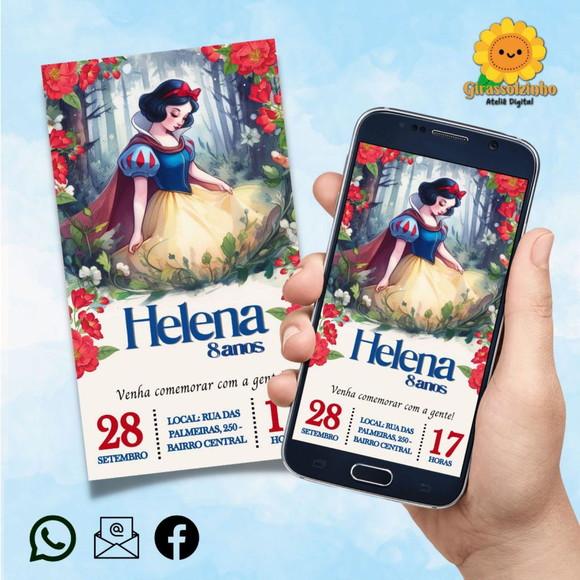 Convite Digital Branca de Neve