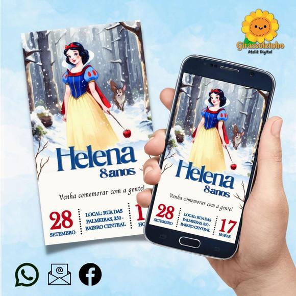 Convite Digital Branca de Neve 2