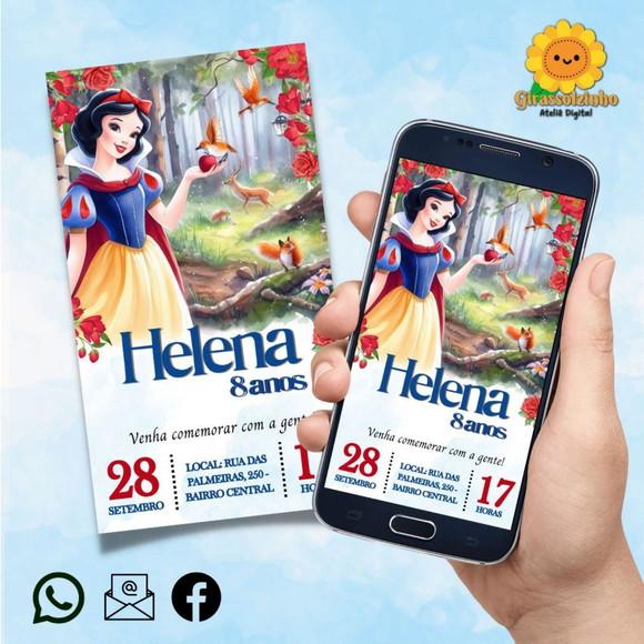 Convite Digital Branca de Neve 2