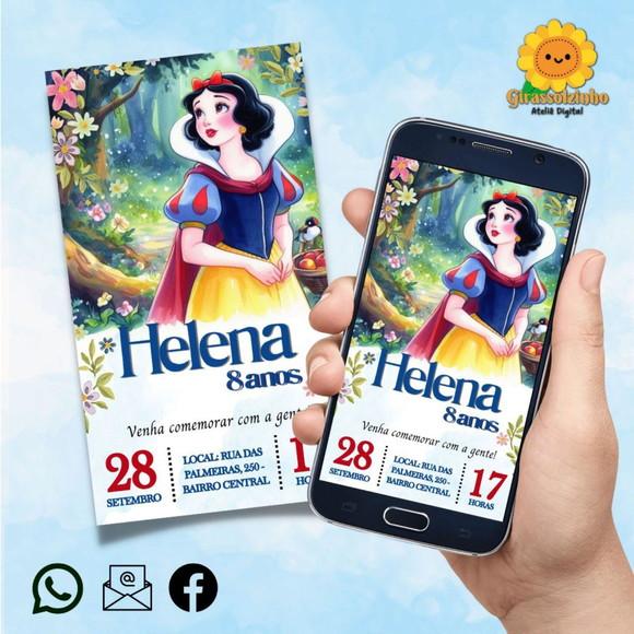 Convite Digital Branca de Neve 2