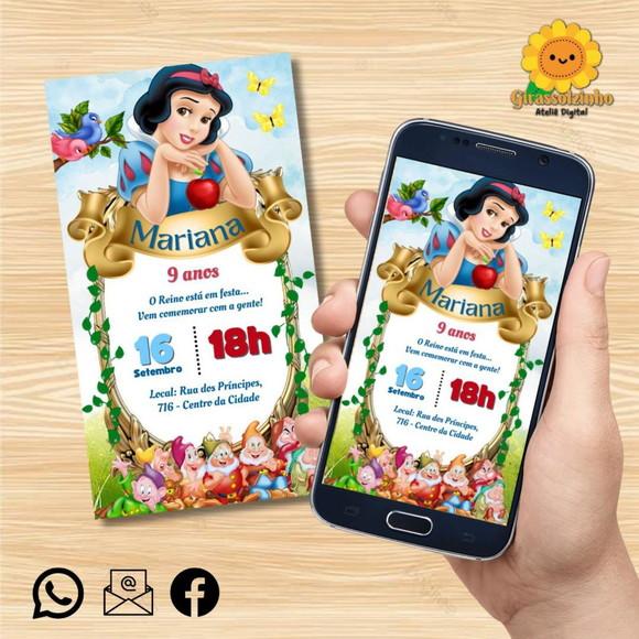 Convite Digital Branca de Neve 4