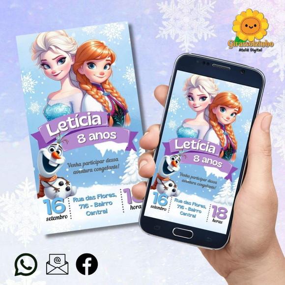 Convite Digital Frozen