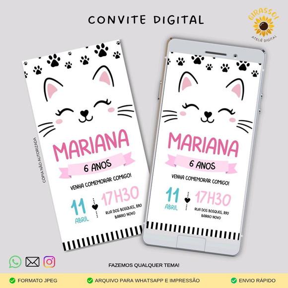 Convite Digital Gatinha