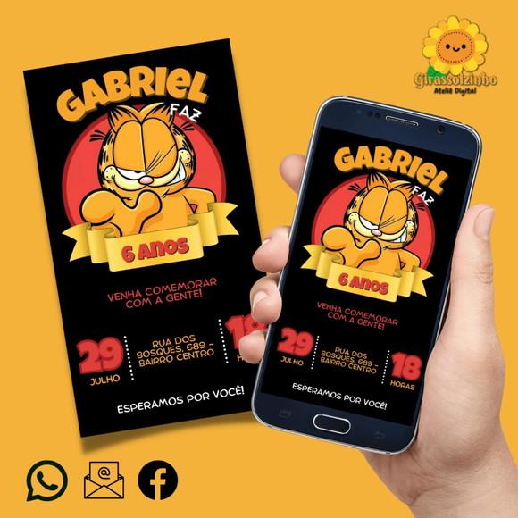 Convite Digital Garfield