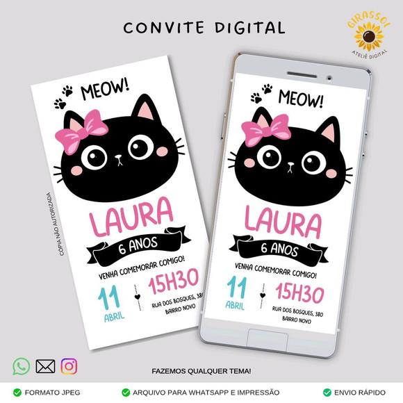 Convite Digital Gatinha 2