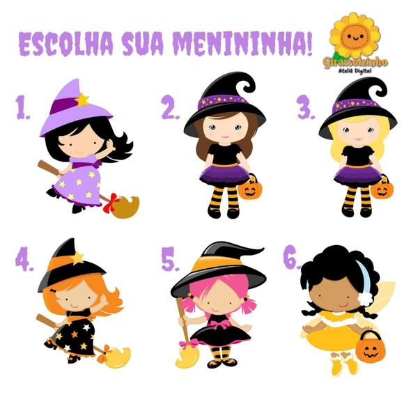 Convite Digital Halloween Cute (menina)