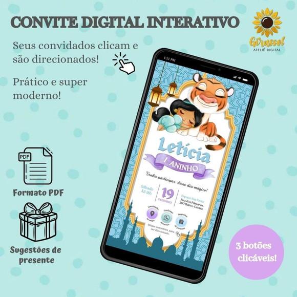 Convite Digital Interativo Jasmine Baby 2