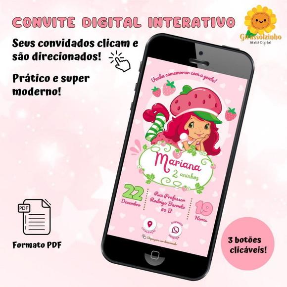 Convite Digital Interativo Moranguinho