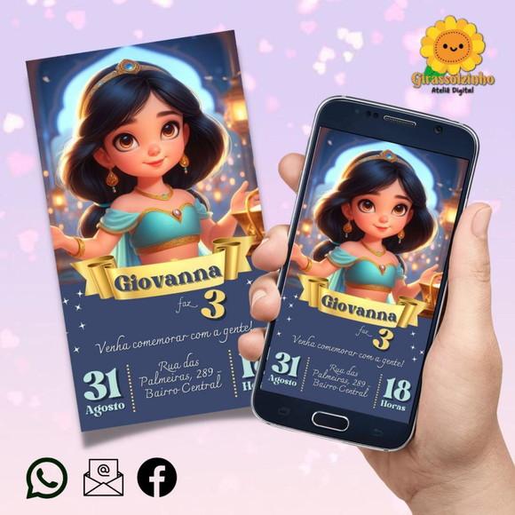 Convite Digital Jasmine Baby/ Cute 2