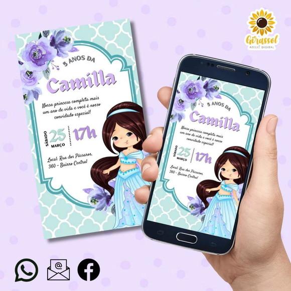 Convite Digital Jasmine Baby/ Cute 3