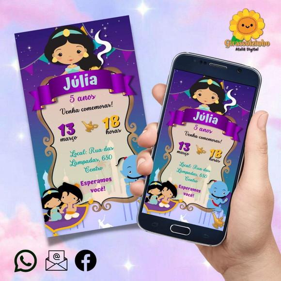 Convite Digital Jasmine Cute 2