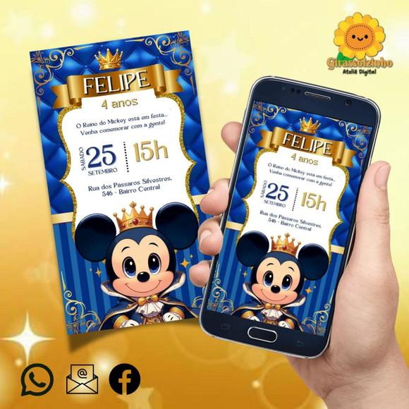 Convite Digital Mickey Realeza