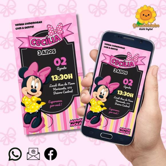 Convite Digital Minnie Rosa 2