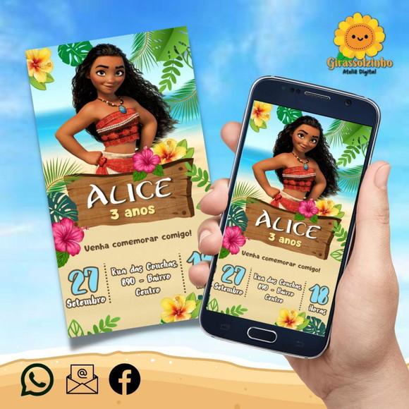 Convite Digital Moana 2