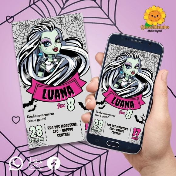 Convite Digital Monster High (frankie Stein)