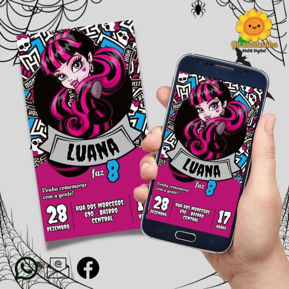 Convite Digital Monster High (draculaura)