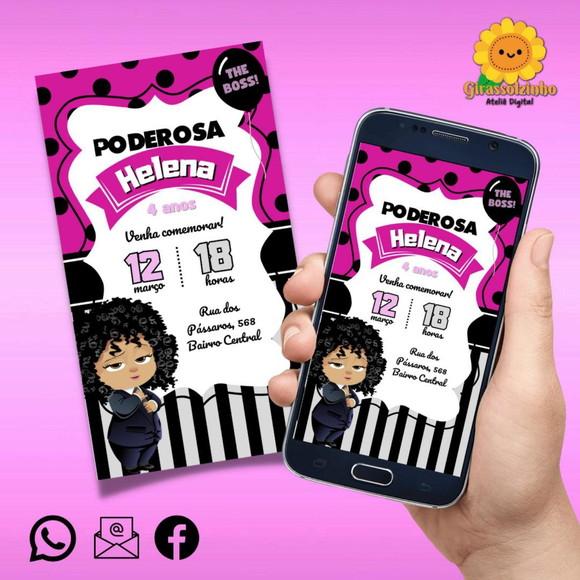 Convite Digital Poderosa Chefinha Negra