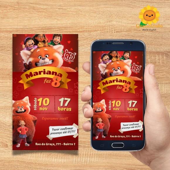 Convite Digital Red: Crescer É Uma Fera