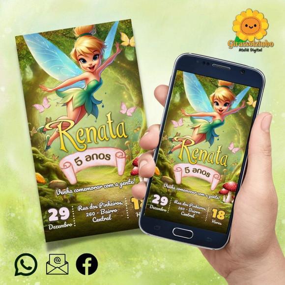 Convite Digital Sininho (tinkerbell) 2