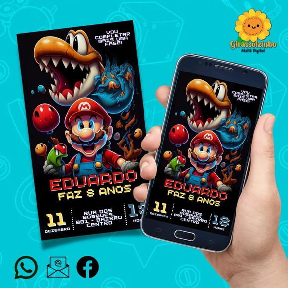 Convite Digital Super Mario