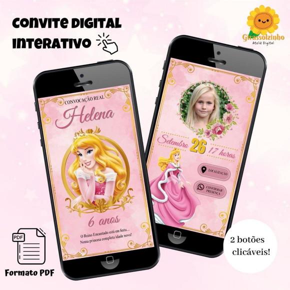 Convite Interativo Bela Adormecida Luxo