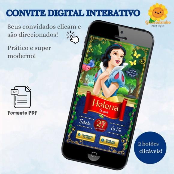 Convite Interativo Branca de Neve