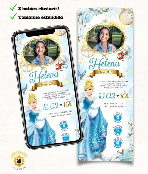 Convite Interativo Cinderela (com Foto)