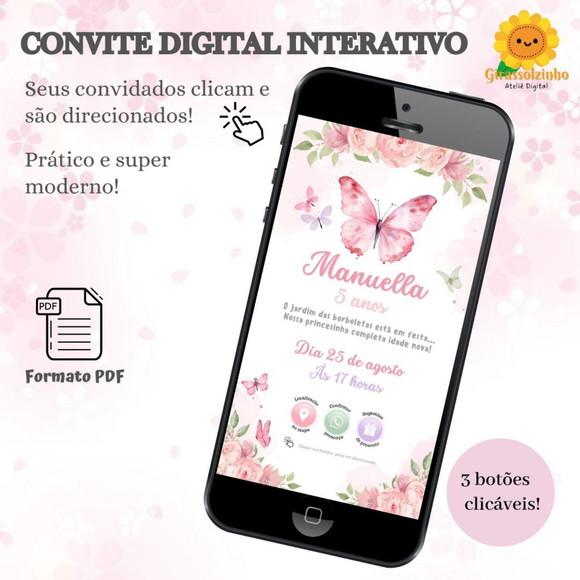 Convite Interativo Jardim das Borboletas
