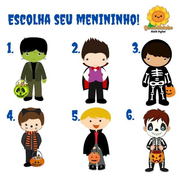 Convite Interativo Halloween Cute (menino)