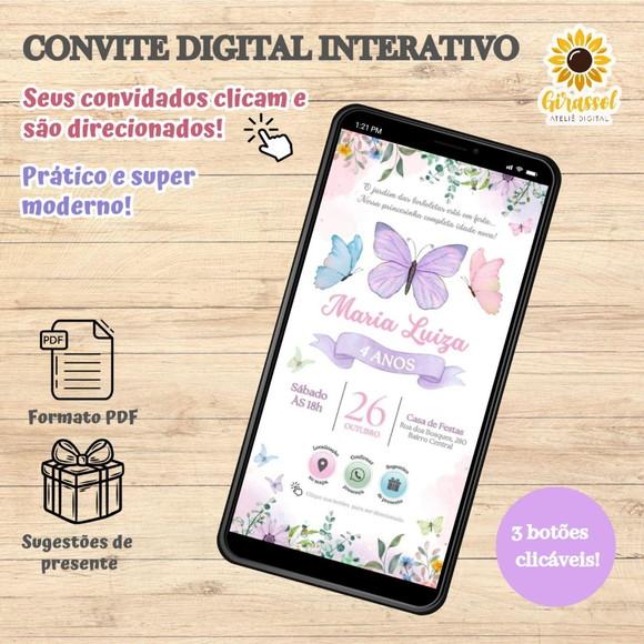 Convite Interativo Jardim das Borboletas 2