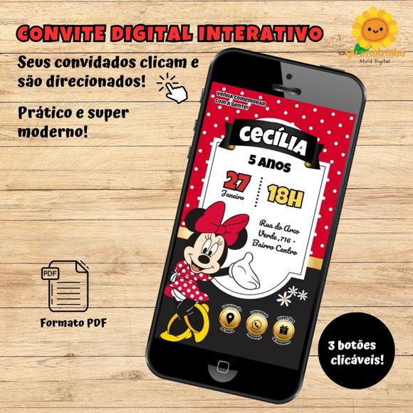 Convite Interativo Minnie Vermelha 2