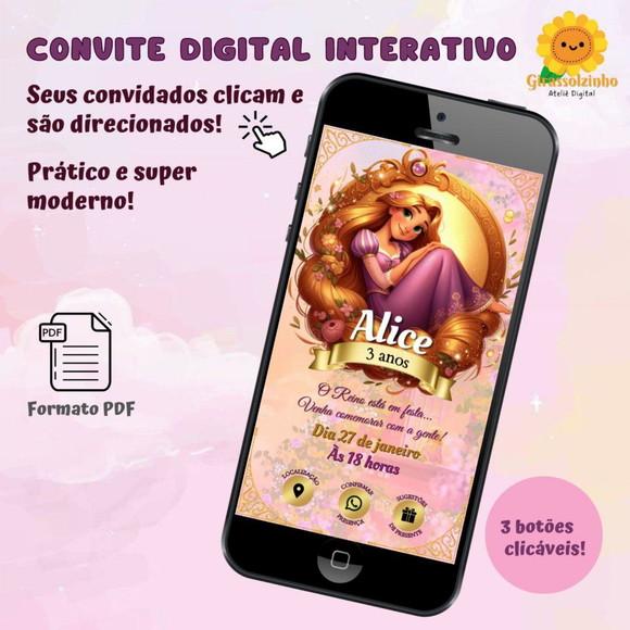 Convite Interativo Rapunzel (enrolados) 4