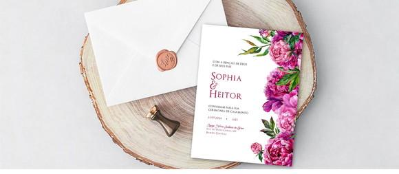 Identidade Visual Casamento Floral Fucsia