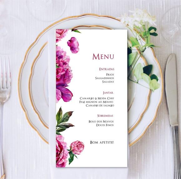 Identidade Visual Casamento Floral Fucsia
