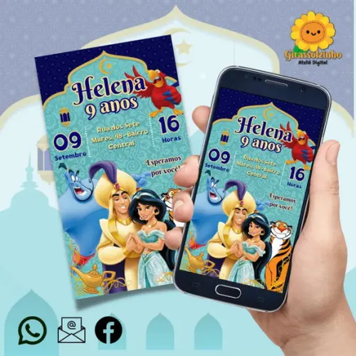 Convite Digital Aladdin