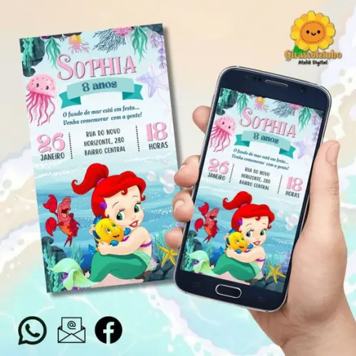 Convite Digital Ariel Baby