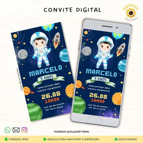 Convite Digital Astronauta