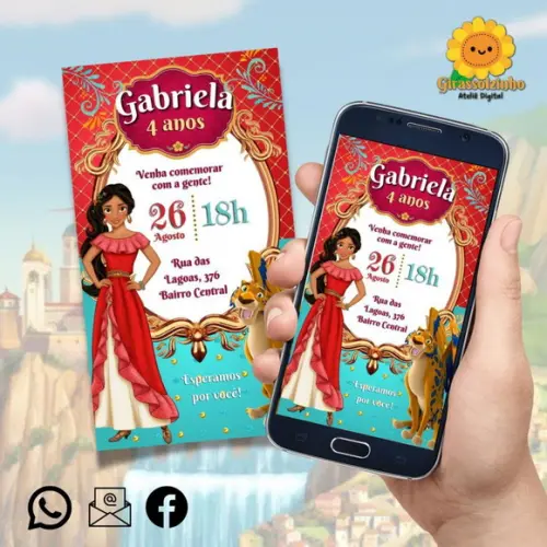 Convite Digital Elena de Avalor