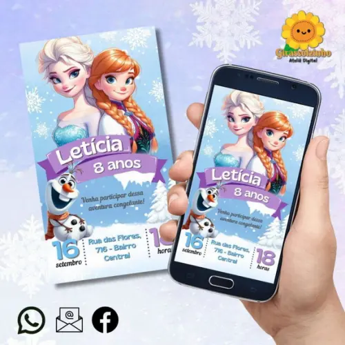 Convite Digital Frozen
