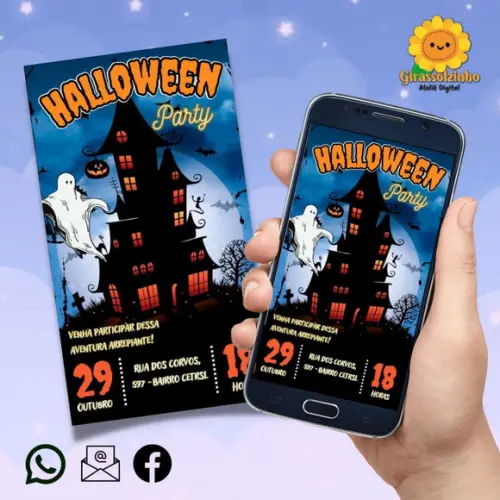 Convite Digital Halloween Party