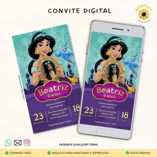 Convite Digital Jasmine (com Foto)
