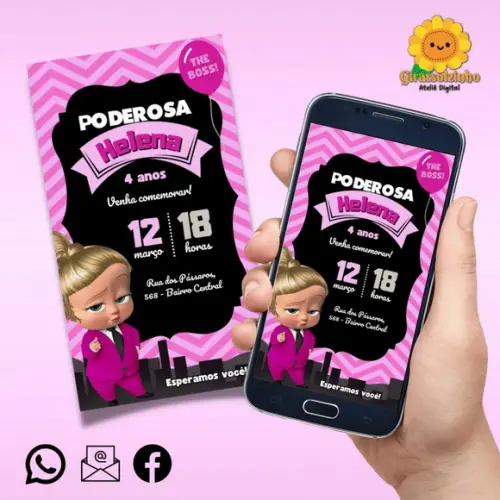 Convite Digital Poderosa Chefinha Loira