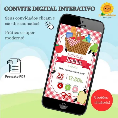 Convite Interativo Picnic