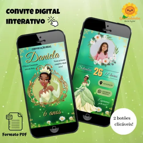 Convite Interativo Tiana Luxo