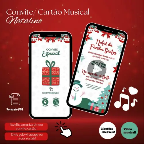 Convite/ Cartão Musical de Natal 2