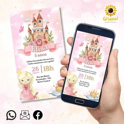 Convite Virtual Princesa