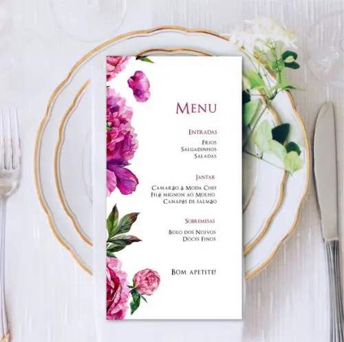 Identidade Visual Casamento Floral Fucsia