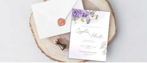 Identidade Visual Casamento Floral Lilás