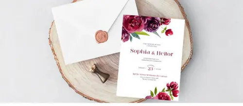 Identidade Visual Casamento Floral Marsala