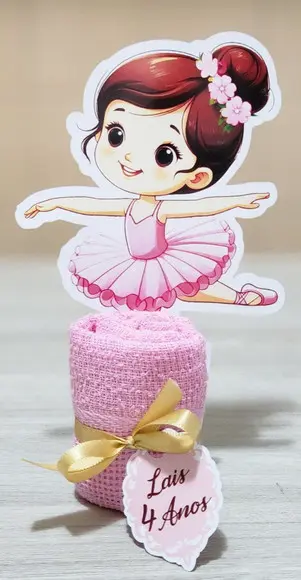 Lembrancinha com Toalhinha Bailarina